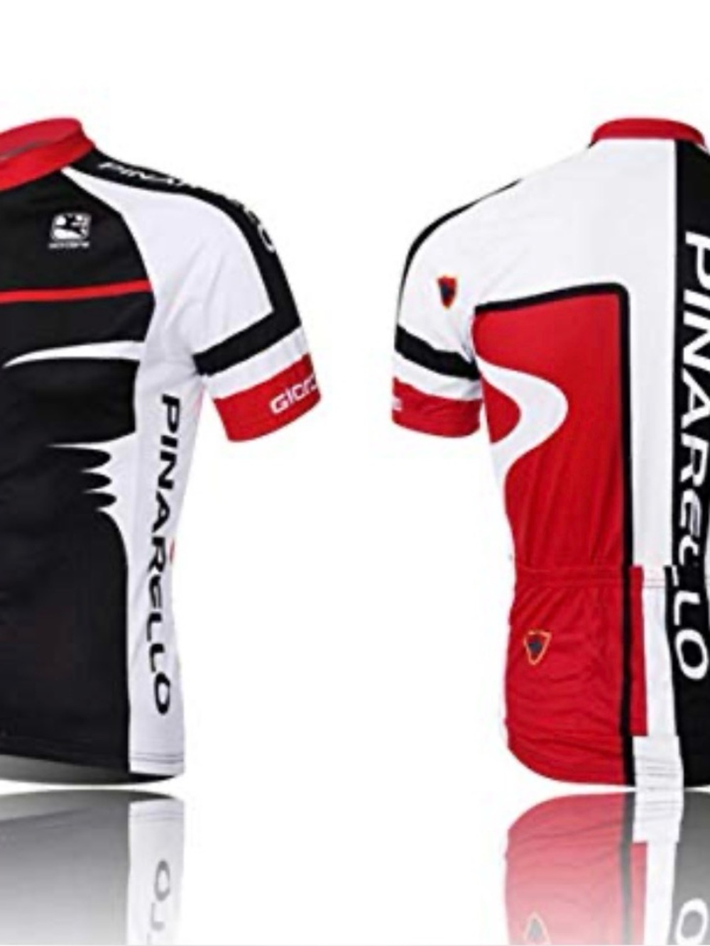 Pinarello Men's Red, Black & White Cycling Jersey